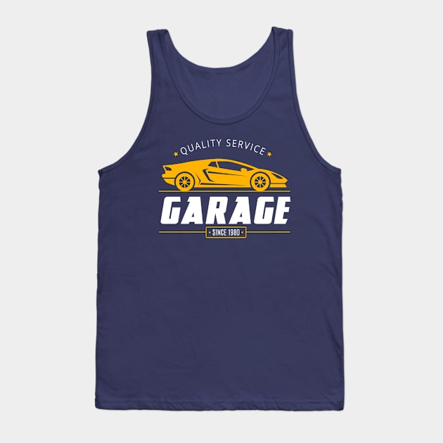 Car garage Tank Top by Brainable ART